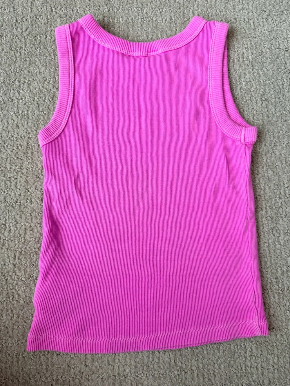 GAP Girls Bright Pink Ribbed Tank Top